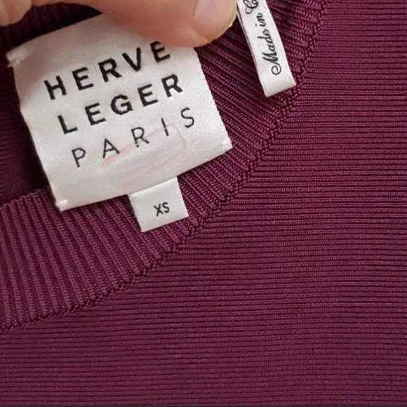 Herve Leger Paris Amethyst Long Sleeve Dress - Picture 6 of 11